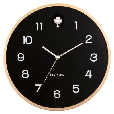 Karlsson Natural Cuckoo seinäkello 31,5 cm, musta | Alk. 79,00 €