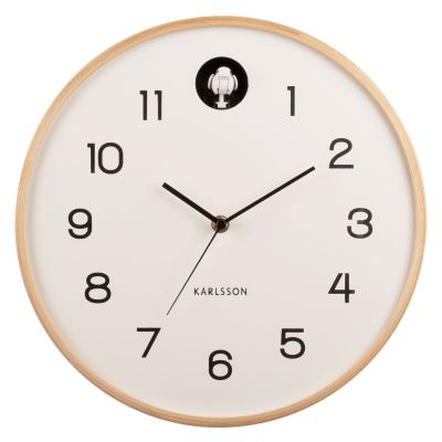 Karlsson Natural Cuckoo seinäkello 31,5 cm, valkoinen | Alk. 85,00 €