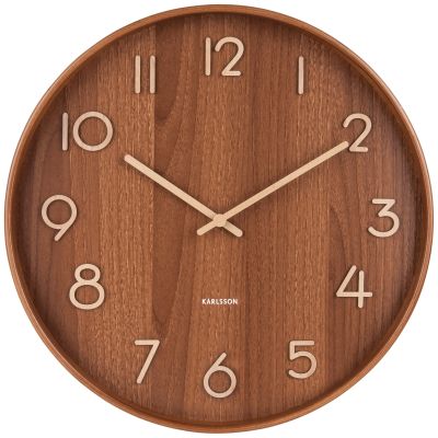 Karlsson Pure seinäkello 40 cm, tumma puu | Alk. 75,00 €