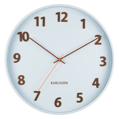 Karlsson Summertime Wood seinäkello 40 cm, soft blue | Alk. 46,00 €
