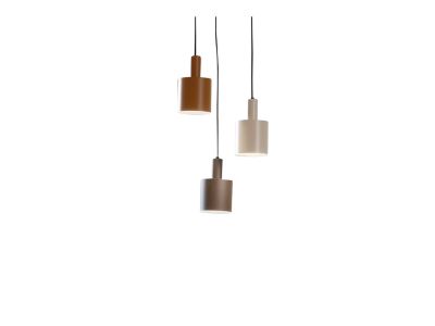 Lindby - Ovelia 3 Round Riippuvalaisin Black/Brown/Beige Lindby