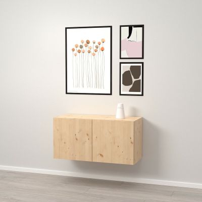 Veke Havu kaappi 80x32x40 cm puuvalmis