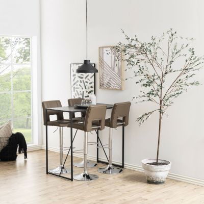 Ei brändiä Seaford baaripöytä 120x60 cm tuhka/musta | Alk. 129,00 €