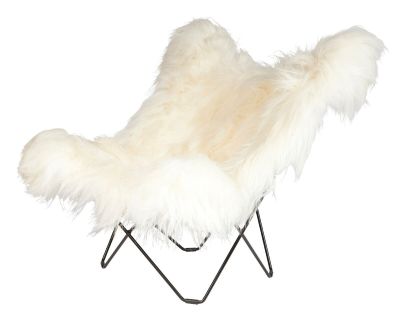 Cuero Iceland Mariposa Wild white lepakkotuoli, musta jalka | Alk. 1 093,00 €