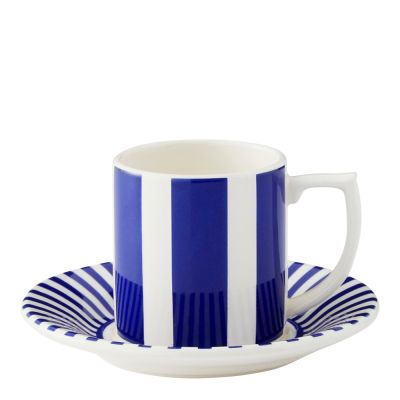Spode - Steccato Espressokuppi ja aluslautanen 8 cl Koboltinsininen | Alk. 37,00 €