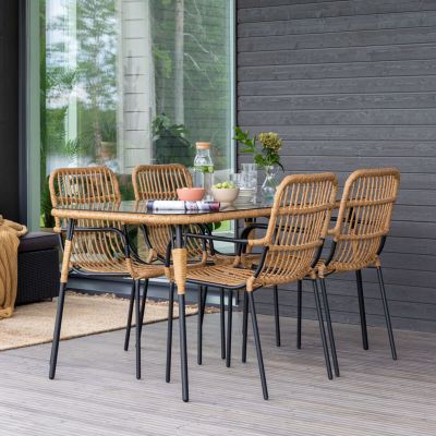 Veke Oldie 4-hengen ruokailuryhmä luonnonväri/ musta | Alk. 600,00 €