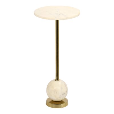 House Nordic Salo pyöreä sivupöytä Ø25,5 cm messinki/valkoinen | Alk. 99,00 €