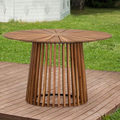 4Living Bertha pyöreä akaasia ruokapöytä Ø120 cm ruskea | Alk. 369,00 €