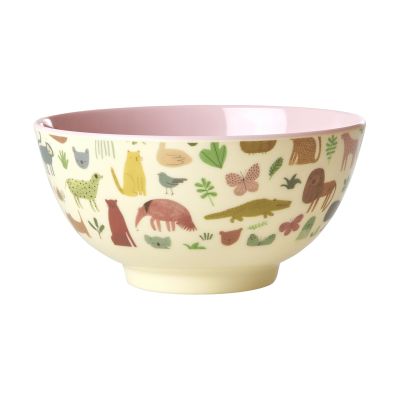 RICE Rice melamiinikulho medium Sweet Jungle Print-Soft Pink