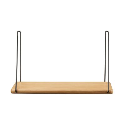 FDB Møbler B145 Hylly kiinnikkeillä 20x45 cm oak nature-black lacquered | Alk. 104,00 €