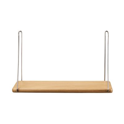 FDB Møbler B145 Hylly kiinnikkeillä 20x45 cm oak nature-brushed stainless | Alk. 129,00 €