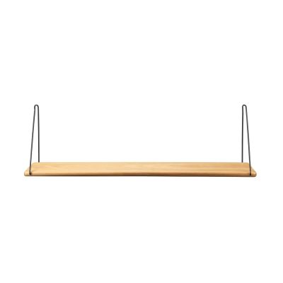 FDB Møbler B145 Hylly kiinnikkeillä 20x90 cm oak nature-black lacquered | Alk. 152,10 €