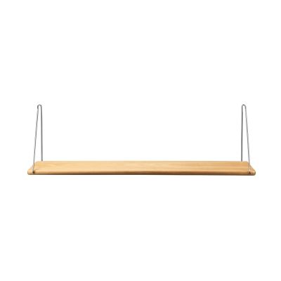 FDB Møbler B145 Hylly kiinnikkeillä 20x90 cm oak nature-brushed stainless | Alk. 145,00 €