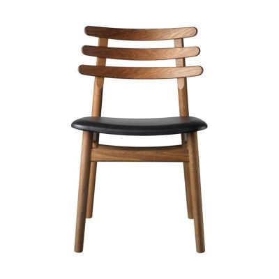FDB Møbler J48 tuoli Smoked oak nature lacquered-black leather | Alk. 827,10 €