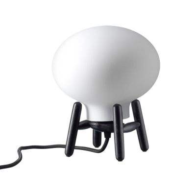 FDB Møbler U6 Hiti Mini pöytävalaisin Opal glass-oak black painted