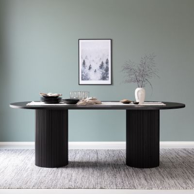 Veke Taimi ovaali ruokapöytä 210x100 cm hiili | Alk. 1 490,00 €