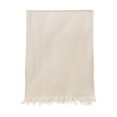 Klippan Yllefabrik Boheme puuvillapeitto 130x170 cm Beige | Alk. 69,90 €