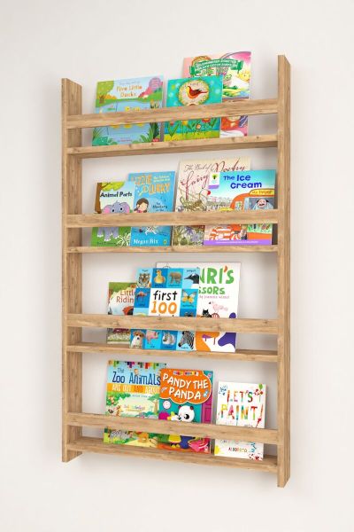 Vivano Montessori seinähylly 74x10x120 cm tammi