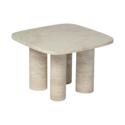 blomus Volos sivupöytä S 52x52 cm Travertine