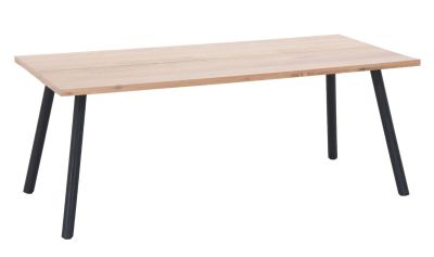 Veke Veini tammi lankkupöytä 195x90 cm lakattu tammi/musta | Alk. 799,00 €