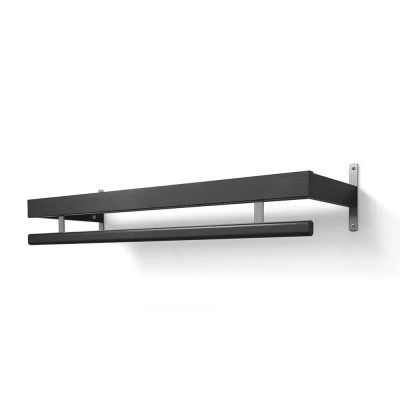 Oscarssons Möbel, Nadja Hattuhylly 100 cm 1 taso Mustaksi värjätty tammi/teräs | Alk. 271,00 €