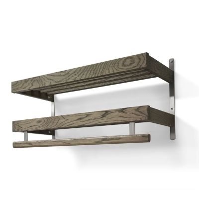 Oscarssons Möbel, Nadja Hattuhylly 80 cm 2 tasoa Savustettu tammi/hiekkateräs | Alk. 410,00 €