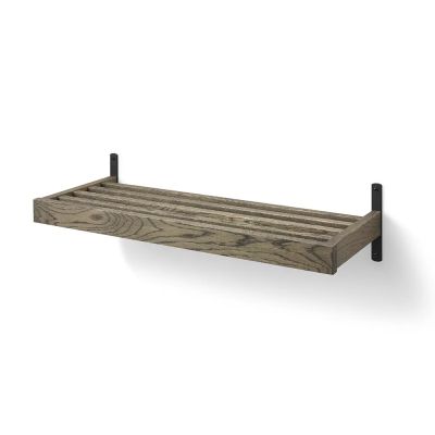 Oscarssons Möbel, Nadja Kenkähylly 80 cm seinäkiinnitteinen Savutammi/Mattimusta teräs | Alk. 193,00 €
