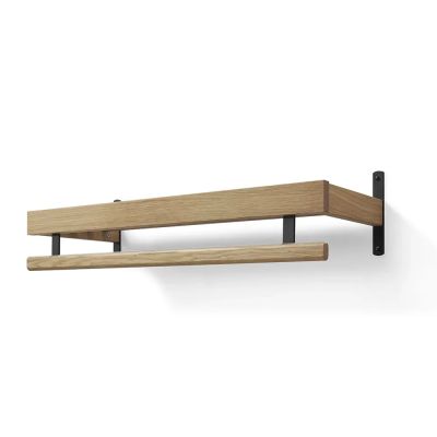Oscarssons Möbel, Nadja Hattuhylly 80 cm Öljytty tammi/Matti musta teräs | Alk. 244,00 €