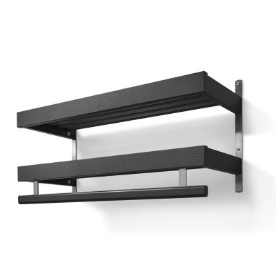 Oscarssons Möbel, Nadja Hattuhylly 80 cm 2 tasoa Mustaksi värjätty tammi/maateräs | Alk. 410,00 €