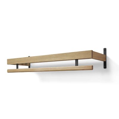 Oscarssons Möbel, Nadja Hattuhylly 100 cm 1 taso Öljytty tammi/Matti musta teräs | Alk. 271,00 €