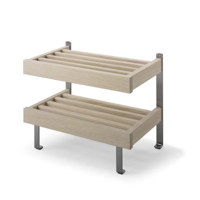 Oscarssons Möbel, Nadja kenkähylly Valkoinen öljytty tammi/hiottu teräs | Alk. 309,00 €