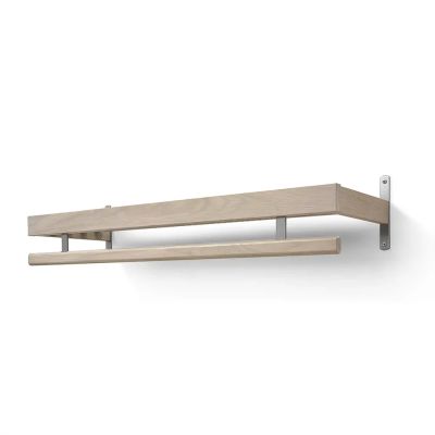 Oscarssons Möbel, Nadja Hattuhylly 100 cm 1 taso Valkoinen öljytty tammi/teräsjaloteräs | Alk. 271,00 €