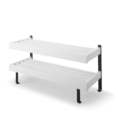 Oscarssons Möbel, Nadja Kenkähylly 80 cm Valkoinen lakattu koivu/musta teräs | Alk. 392,00 €