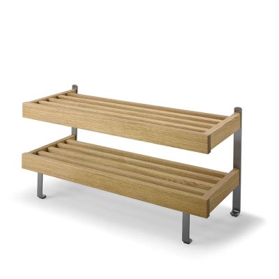 Oscarssons Möbel, Nadja Kenkähylly 80 cm Öljytty tammi/hiottu teräs | Alk. 353,00 €