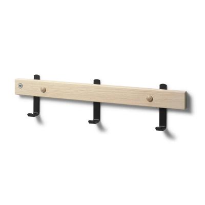 Oscarssons Möbel, Nadja Naulakko 40 cm Valkoinen öljytty tammi/musta teräs teräslevy