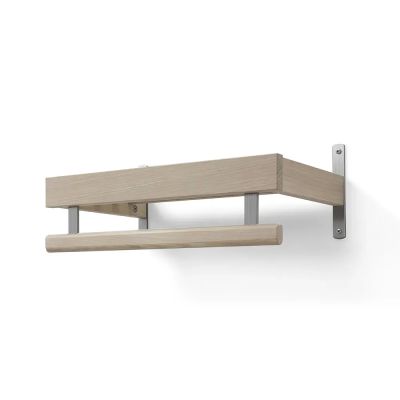 Oscarssons Möbel, Nadja Hattuhylly 50 cm 1 taso Valkoinen öljytty tammi/teräsjaloteräs | Alk. 214,00 €