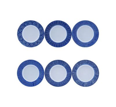 Newport Capri Azzurra leipälautaset sininen/valkoinen 6-pakkaus | Alk. 105,00 €