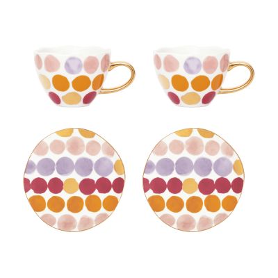 URBAN NATURE CULTURE Good Morning Cappuccinokuppi ja lautanen 4 osaa Prickig