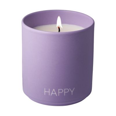 Design Letters Tuoksukynttilä large Ø8 cm Happy-purple | Alk. 35,90 €