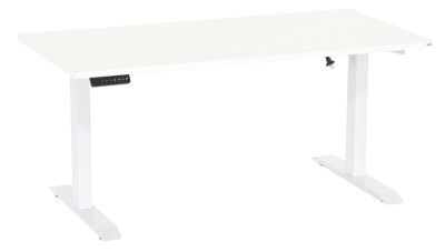 Veke Office sähköpöytä 140x70 cm valkoinen valkoinen jalka | Alk. 669,99 €