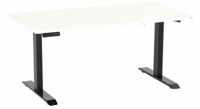 Veke Office sähköpöytä 120x70 cm valkoinen musta jalka