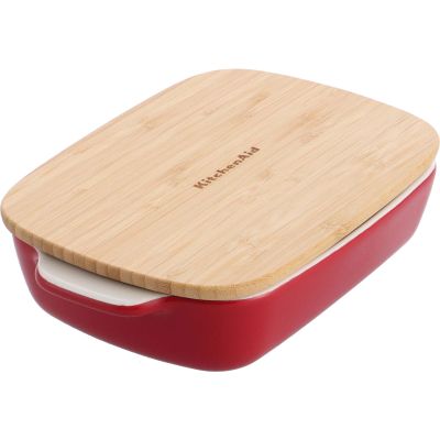 KitchenAid Uunivuoka kannella 26x15,5x6,5 cm, punainen | Alk. 42,00 €