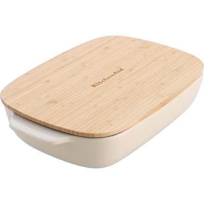 KitchenAid Uunivuoka kannella 40x25x8,8 cm, creme | Alk. 60,00 €