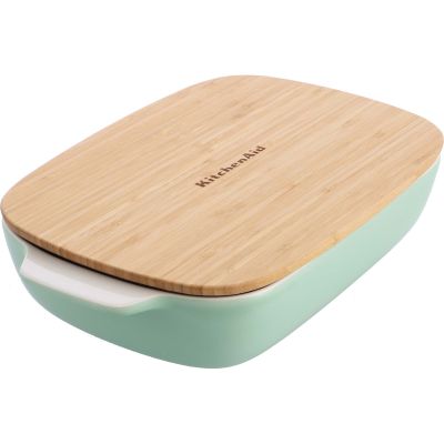 KitchenAid Uunivuoka kannella 40x25x8,8 cm, pistaasi | Alk. 69,00 €