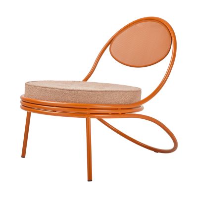 GUBI Copacabana Outdoor Lounge Chair verhoiltu istuinosa Lorkey limonta 44-international orange | Alk. 1 440,00 €
