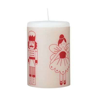 Broste Copenhagen Fairy Tale kynttilä 12 cm Valkoinen-punainen | Alk. 10,90 €