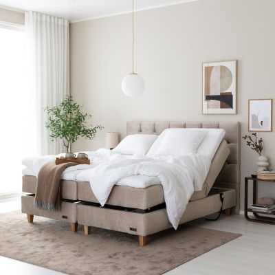 Unia Platina moottorisänkypaketti 160 M/L Stylex, tammi jalat, beige Voque 02 | Alk. 3 200,00 €
