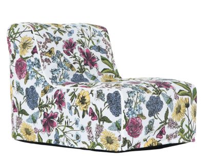 Veke Buff nojatuoli ilman käsinojia vihreä kukallinen