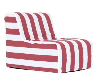 Veke Buff nojatuoli ilman käsinojia tummanpunainen raita