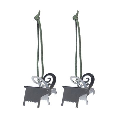 ERNST Ernst joulukoriste pukki 2-pack Hopea 5 cm | Alk. 8,00 €